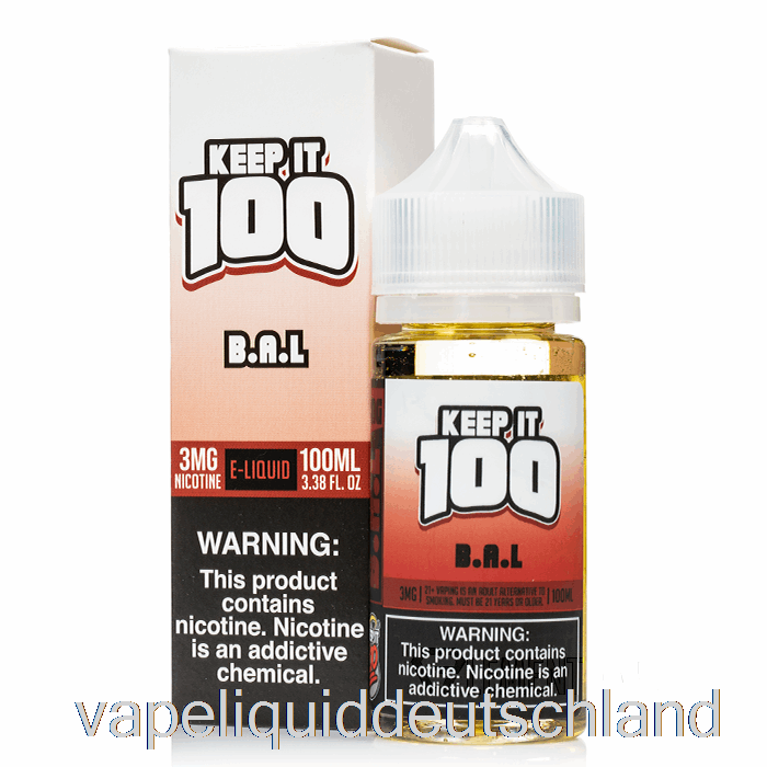 B.a.l. - Keep It 100 E-Liquid - 100 Ml 0 Mg Vape Deutschland